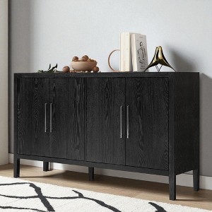 Storage Cabinet Sideboard with 4 Metal Handles, 4 Shelves and 4 Doors for Hallway, Entryway, Living Room - 1 of 4