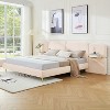 Christopher Knight Home Lindis Modern Upholstered Bed with 2 Built-in Shelves - 2 of 4