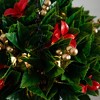 Nearly Natural 24" Pre-Lit UV Resistant Artificial Red Tip Photinia and Gold Berries Hanging Basket (Indoor/Outdoor) - 3 of 4