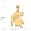 Black Bow Jewelry 10k Yellow Gold Michigan State Spartans NCAA Large Pendant - 2 of 3