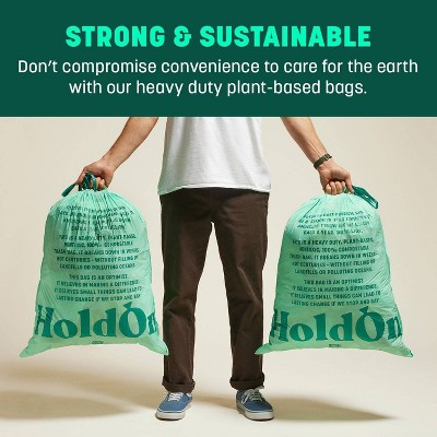 HoldOn Bags Compostable Tall Kitchen Trash Bags - 13gal/25ct