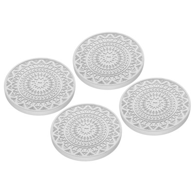 Unique Bargains Diatomite Water Absorbent Quick Drying Non-slip Coaster 4 Inch