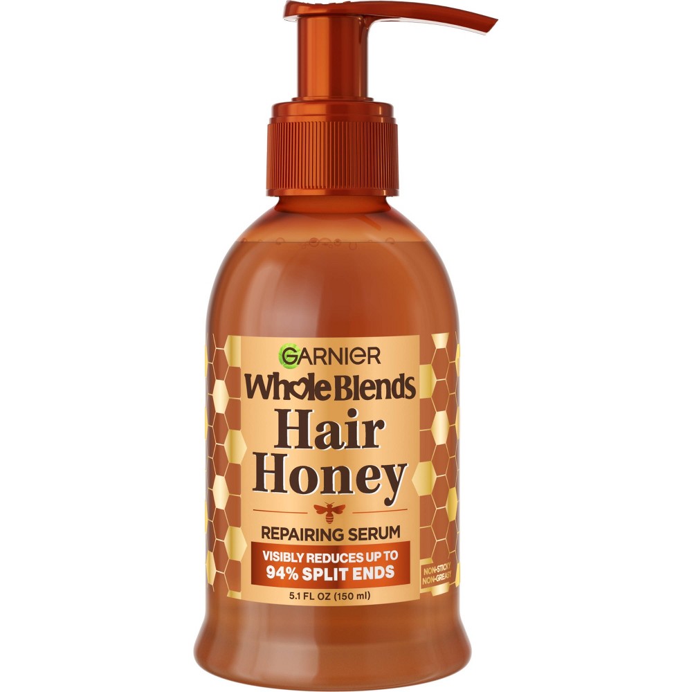 Photos - Hair Product Garnier Whole Blends Honey Treasures Hair Repairing Leave-In Serum - 5.1 f 