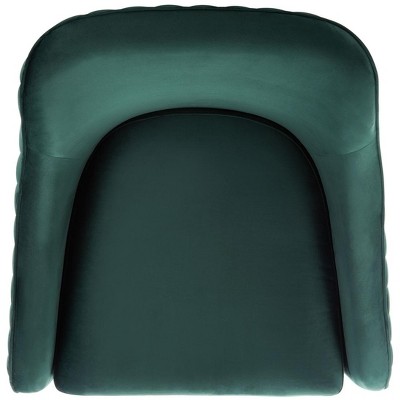 Emerald Velvet Swivel Arm Chair with Gold Brushed Base