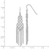 Black Bow Jewelry Diamond-cut Beaded Chandelier Earrings in 14k White Gold - 4 of 4