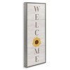 Stupell Industries Vertical Welcome Sign Rustic Sunflower Grain Pattern Framed Giclee Art, Gray, 10" x 24" - 2 of 4
