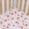 NoJo Disney Winnie the Pooh Tan, Red, and White Piglet, Balloons, and Hunny Pots Super Soft Nursery Fitted Mini Crib Sheet - 3 of 4