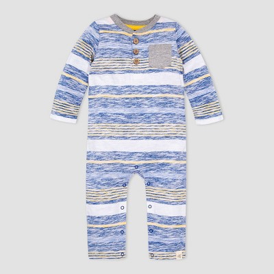 Burt's Bees Baby® Baby Boys' Striped Romper - Blue 3M