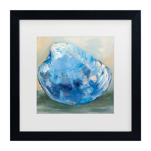 Trademark Fine Art - Jeanette Vertentes Beach Comber Dark Blue Matted Framed Art - 1 of 4