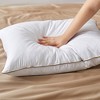 Peace Nest Medium-Firm Goose Feather Down Bed Pillows Set of 2 with 1.5 inch Gusset - 3 of 4