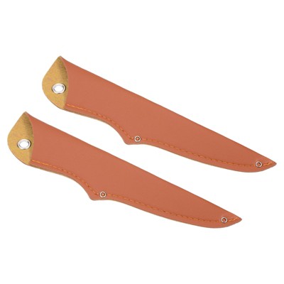 Unique Bargains PU Leather Felt Lining Blade Protection Knife Sheaths