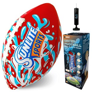Sunlite Sports Waterproof Football, Outdoor Play, for Pool Beach Lake Park Water Toy, for Kids Children Teens Adults, Family Fun - Blue - 1 of 4