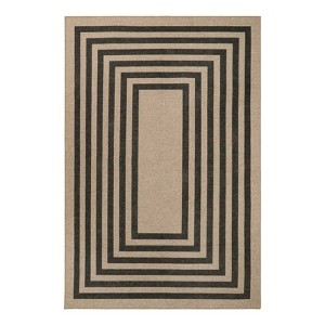 Lahome Rectangle Geometric Frame Machine Washable Outdoor Area Rug-Durable Carpet for Patio, Deck, or Garden - 1 of 4