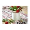 tag Farmhouse Christmas Holly Berry Printed White Stoneware Water Beverage Pitcher 32 oz - 2 of 4