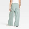Women's Woven High-Rise Seersucker Wide Leg Pants - All In Motion™ - 2 of 3
