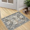 Trellis Area Rug, Washable Vintage Floral Print, Non-Slip Indoor Carpet for Entryway, Living Room, Bedroom, Laundry Room - 3 of 4