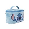 Disney Stitch Embroidered Face Blue 6” Beauty Case - 2 of 4