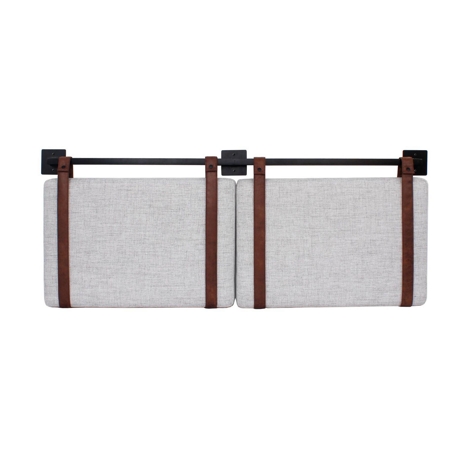 Full/Queen Harlow Kids' Headboard Vintage Brown - Nathan James: Wall Mounted MDF Upholstered Frame