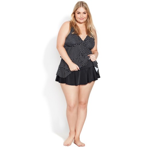 Women's Plus Size Swim Skirt - Black | Evans : Target
