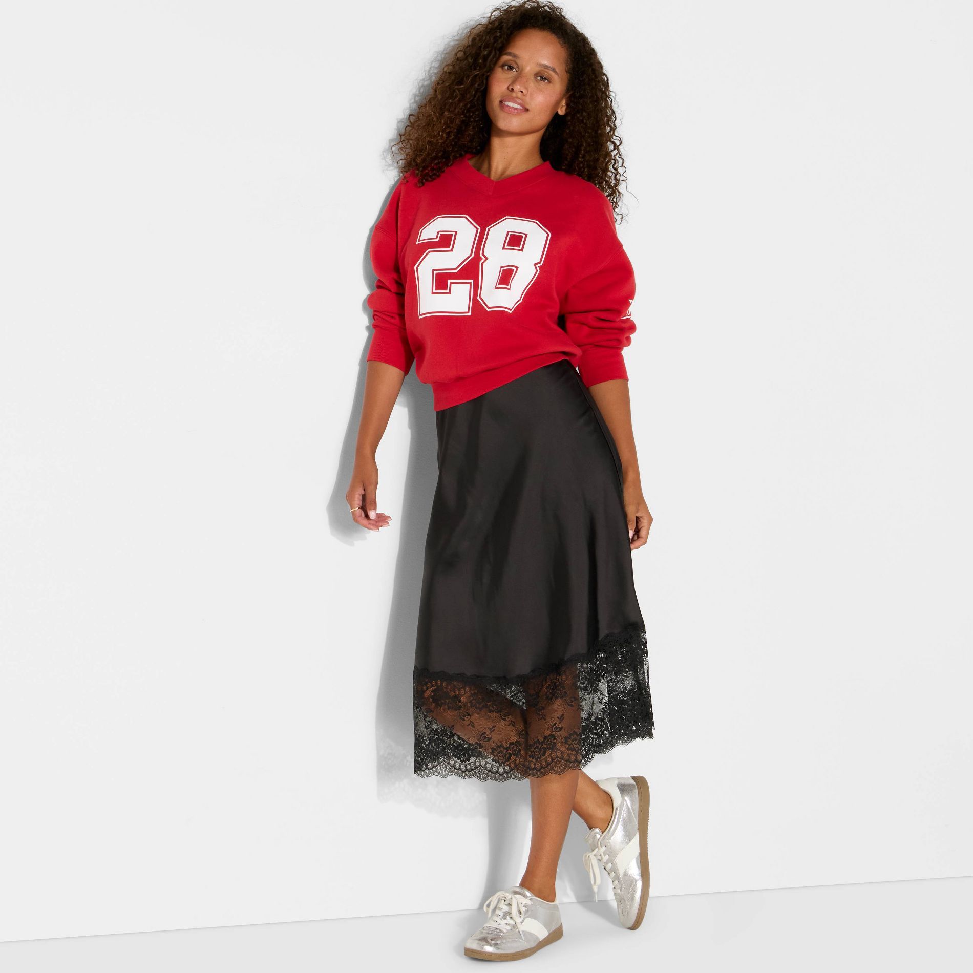 Women's Lingerie Slip Midi Skirt - Wild Fable™