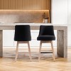 WestinTrends 26" Upholstered Swivel Counter Height Bar Stools (Set of 2) - 2 of 3
