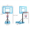YONWAY Poolside Basketball Hoop Stand, 36.5"-48.5" Height Adjustable Portable Hoop System w/ Clear Backboard & Fillable Base for Whole Family - 3 of 4