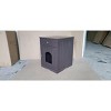 DOMETOUR Wooden Pet House Cat Litter Box Enclosure with Drawer, Side Table, Indoor Pet Crate, Cat Home Nightstand (Brown) - 3 of 4