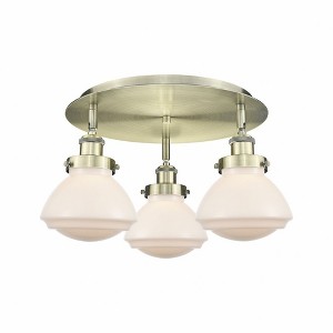 Olean - 3 Light Flush Mount In Art Deco Style-8 Inches Tall and 18.25 Inches Wide - 1 of 1
