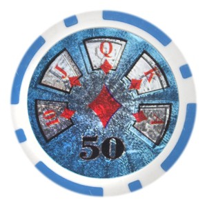 Slickblue 14-Gram Poker Chips 25-Pack, Hi Roller Design, Laser Inlay Art, Casino Play, $1-$10,000 - 1 of 3