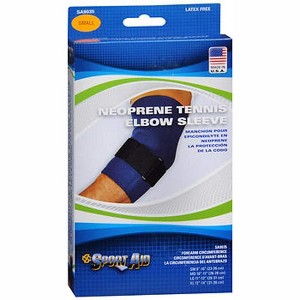 Sport Aid Neoprene Elbow Sleeve Brace Support Small Blue - 1 of 3