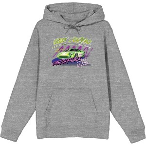 Car Fanatic Green Lightning  Adult Long Sleeve Hoodie - 1 of 2
