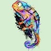 Girl's Design By Humans chameleon By alnavasord T-Shirt - 2 of 3