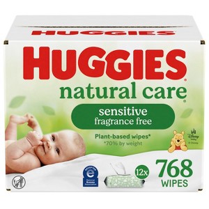 Huggies Natural Care Sensitive Unscented Baby Wipes (Select Count) - 1 of 4