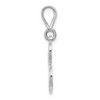 Black Bow Jewelry 14k White Gold, Maci Collection, Filigree Script Initial L Pendant - 2 of 4