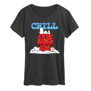 Women's - Peanuts - Snoopy Chill Short Sleeve Graphic T-Shirt - 1 of 4