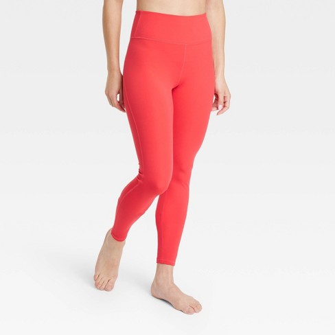 Women's Brushed Sculpt High-rise Leggings 28 - All In Motion™ Red M :  Target