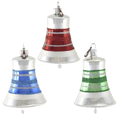 Santa Land 3.0" Yuletide Jubilant Bells Set / 3 Ornament Christmas Set Boxed  -  Ornament Sets