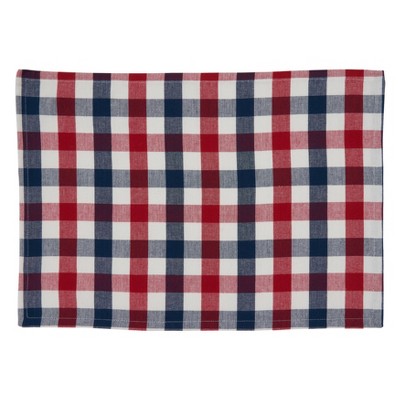 Saro Lifestyle Gingham Check Placemat (Set of 4 pcs), Multi