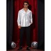 Lars Amadeus Men's Long Sleeves Button Down Disco Costume Metallic Shirt - 2 of 4