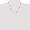 Black Bow Jewelry 2.5mm 14k Yellow Gold Solid Diamond Cut Rope Chain Necklace - 2 of 4