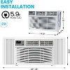 8000 BTU Window Air Conditioner With Remote Control, Window AC Cools Up to 350 Sq.Ft - 4 of 4