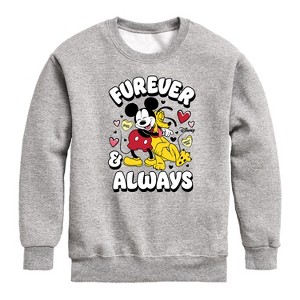 Boys' - Disney - Furever And Always Graphic Long Sleeve Fleece Sweatshirt - 1 of 4