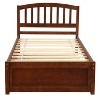 CAVINAS Twin Size Modern Design Platform Bed Frame with Headboard & Trundle,No Box Spring Needed - 4 of 4