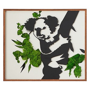 Cesicia Giraffe Metal Art Moss Wall Decor - 1 of 4