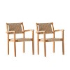 PAGED Outdoor Dining Chairs Wood Folding Chairs with Slatted Back and Slatted Seat for Patio, Outside, Lawn - 4 of 4