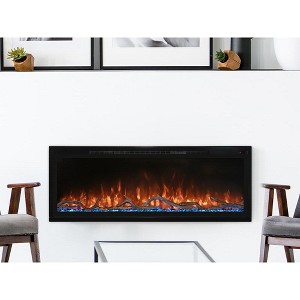 Modern Flames Spectrum Slimline Electric Fireplace | Hybrid-FX Flame LED Light Ambience - 1 of 4