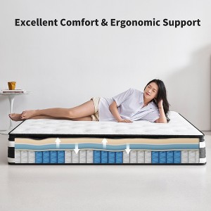 Vynxaria 12-Inch Queen Hybrid Mattress: Comfort Meets Support for Restful Sleep - 1 of 4