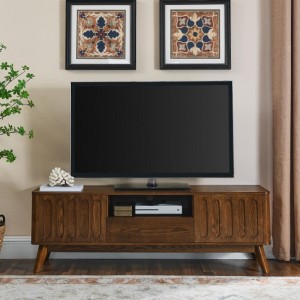Modern Channel Tv Stand, 65 Inch TV, Entertainment Center, Farmhouse Wood Media Console For Living Room Apartment Office, Accent Table - 1 of 4