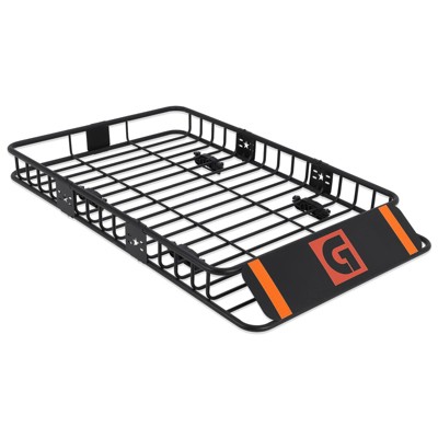 Acekool Roof Rack Cargo Basket Steel Carrier with Wind Deflector for SUVs, Trucks, and RVs