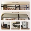 PAGED Freestanding Coat Racks with Shelves and 2 Wicker Drawers,Hall Tree with 4 Hooks,Entryway Furniture for Hanging Clothes - 4 of 4